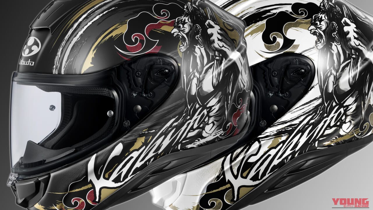 空力性能×和の守護神!Kabuto『AEROBLADE-6 RIKZAR』新登場。コミック風の「阿吽」デザインがライダーを厄災から守る?
