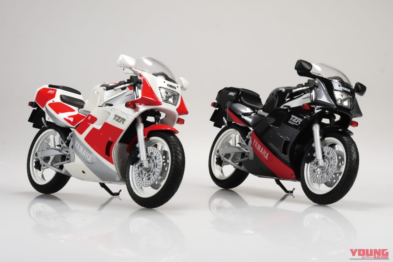 青島文化教材社 1/12 完成品バイク Yamaha TZR250 '89|【サンマ復活】Vツイン全盛期に挑んだ伝説の「後方排気」。アオシマ製1/12スケールTZR250を手にする悦び