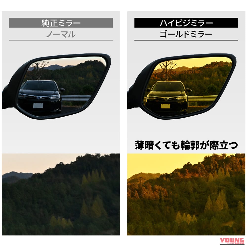 |「えっ…こんなに見え方が変わるんだ?」純正ミラーに貼るだけで効果。視界の不満やストレスを解消「デイトナ・ハイビジ貼り付けタイプミラー」を紹介!