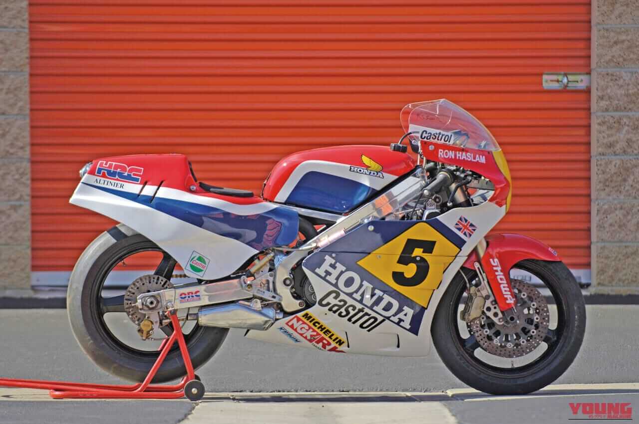 1983年発売のホンダの競技用車両、RS500Rの右側面。|「希少価値を気にせずガンガン走れる」40年以上前の伝説の名車。ヤマハの後塵を拝したが、いまだ元気のいい現役マシン。出来栄えのわりにはお手頃価格の「ホンダ・RS500R」を紹介