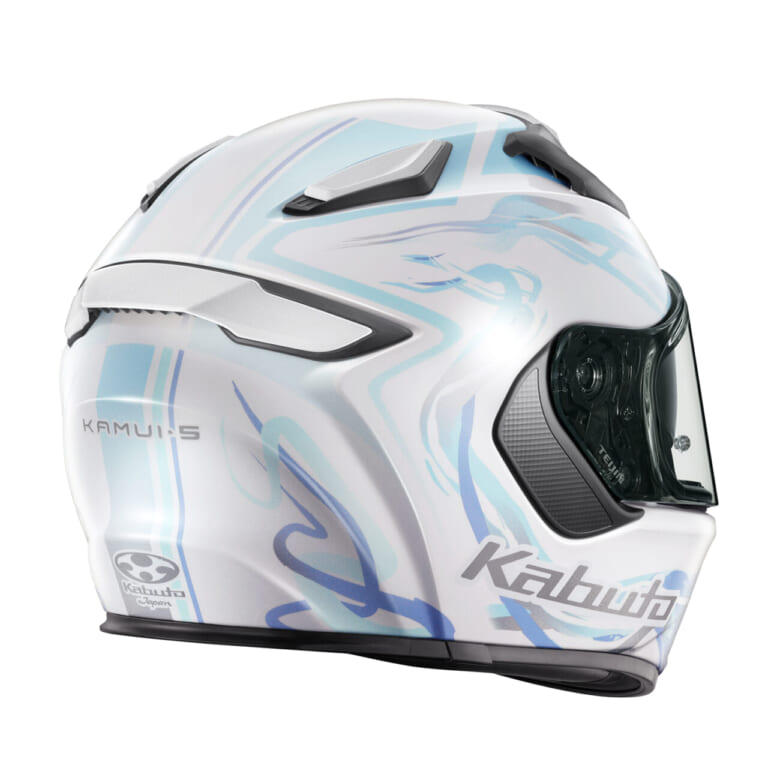 kabuto KAMUI-5 LUNOA|インカム装着もスムーズ。快適ツーリングを約束するKabutoのフルフェイスに幻想的な新グラフィックが登場【KAMUI-5 LUNOA】