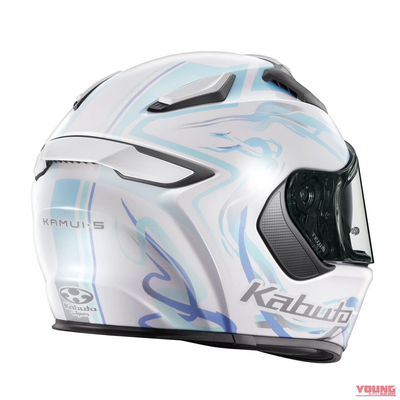 kabuto KAMUI-5 LUNOA｜インカム装着もスムーズ。快適ツーリングを約束するKabutoのフルフェイスに幻想的な新グラフィックが登場【KAMUI-5 LUNOA】