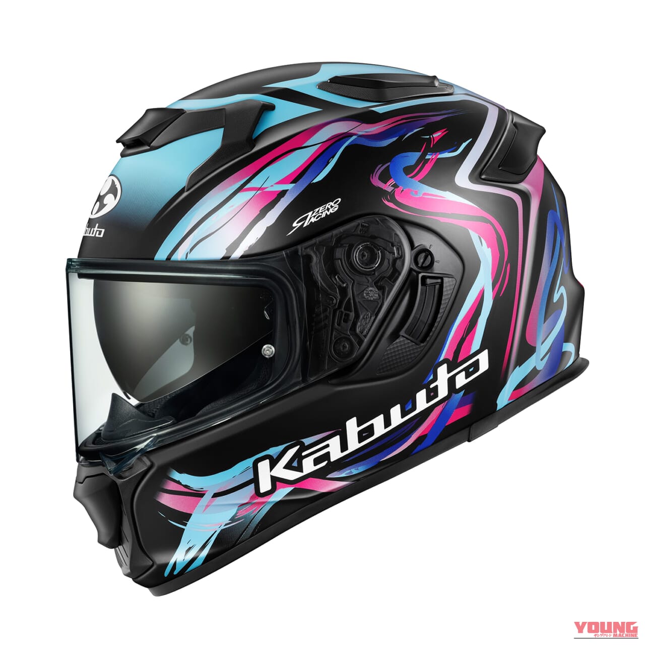 kabuto KAMUI-5 LUNOA|インカム装着もスムーズ。快適ツーリングを約束するKabutoのフルフェイスに幻想的な新グラフィックが登場【KAMUI-5 LUNOA】