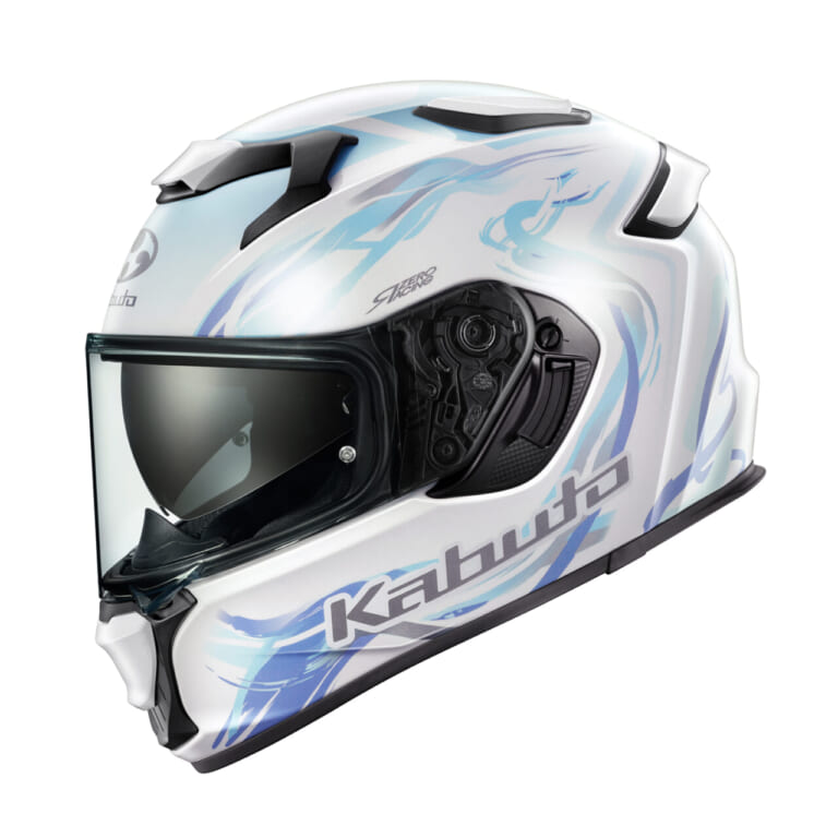 kabuto KAMUI-5 LUNOA｜インカム装着もスムーズ。快適ツーリングを約束するKabutoのフルフェイスに幻想的な新グラフィックが登場【KAMUI-5 LUNOA】
