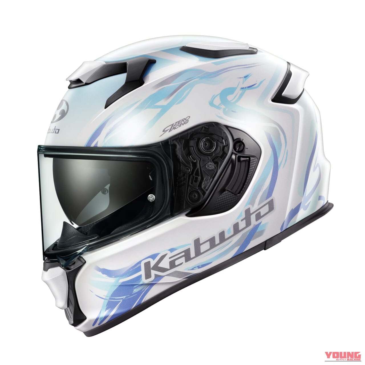 kabuto KAMUI-5 LUNOA｜インカム装着もスムーズ。快適ツーリングを約束するKabutoのフルフェイスに幻想的な新グラフィックが登場【KAMUI-5 LUNOA】