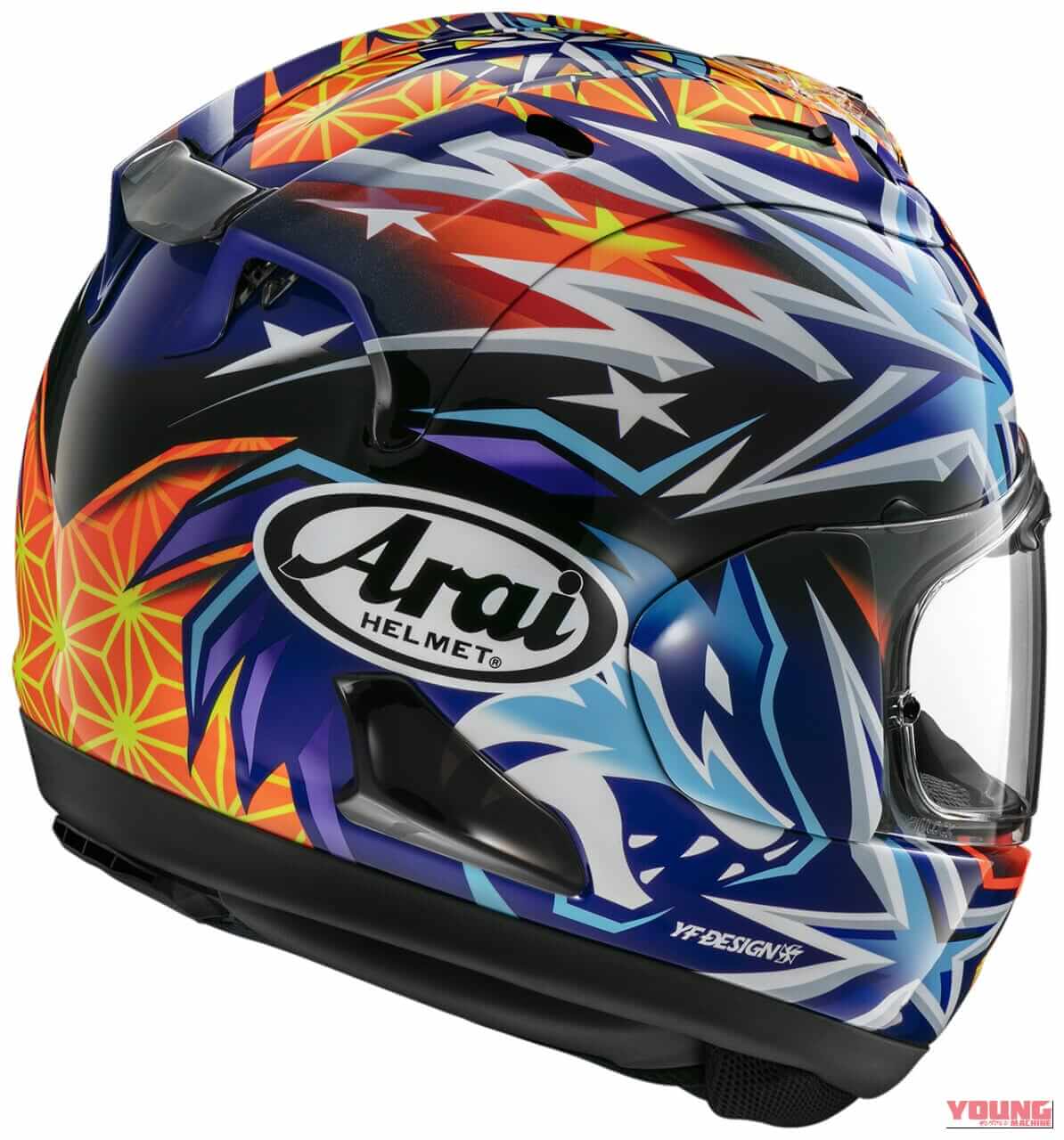 Arai RX-7X OKAMOTO｜【アライ新作】WSSP岡本祐生選手の愛用グラフィックが『RX-7X』に！夜空へ牙をむく「狼」と「羅針盤」がモチーフ