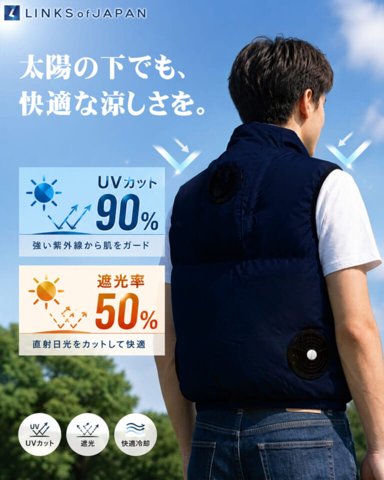 冷暖BODY サーモベスト｜酷暑の夏をブッ飛ばせ！ 最強の“着るエアコン”が耐久＆遮光UPで超絶進化！ 「冷暖BODY サーモベスト」に待望の新色登場!!