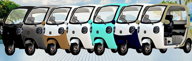 VIVEL COCO（ビベル COCO）｜【69万円〜】家庭用コンセントで手軽に充電。普通免許でOK、車検・車庫証明ナシ！ お子さんの送迎に。街乗り最強の“3人乗りEV”が爆売れ中！