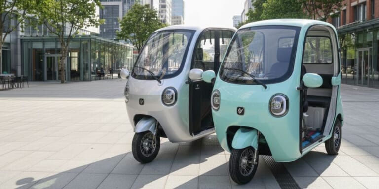 ビベルCOCO｜【69万円〜】家庭用コンセントで手軽に充電。普通免許でOK、車検・車庫証明ナシ！ お子さんの送迎に。街乗り最強の“3人乗りEV”が爆売れ中！