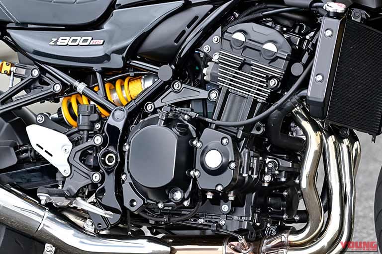 2026年モデルの、カワサキZ900RSのエンジン｜「まったくの別物に進化…」「相当いいですよコレ」見た目からは絶対にわからない！フルモデルチェンジのスゴい内容［カワサキ・Z900RS（2026年モデル）］