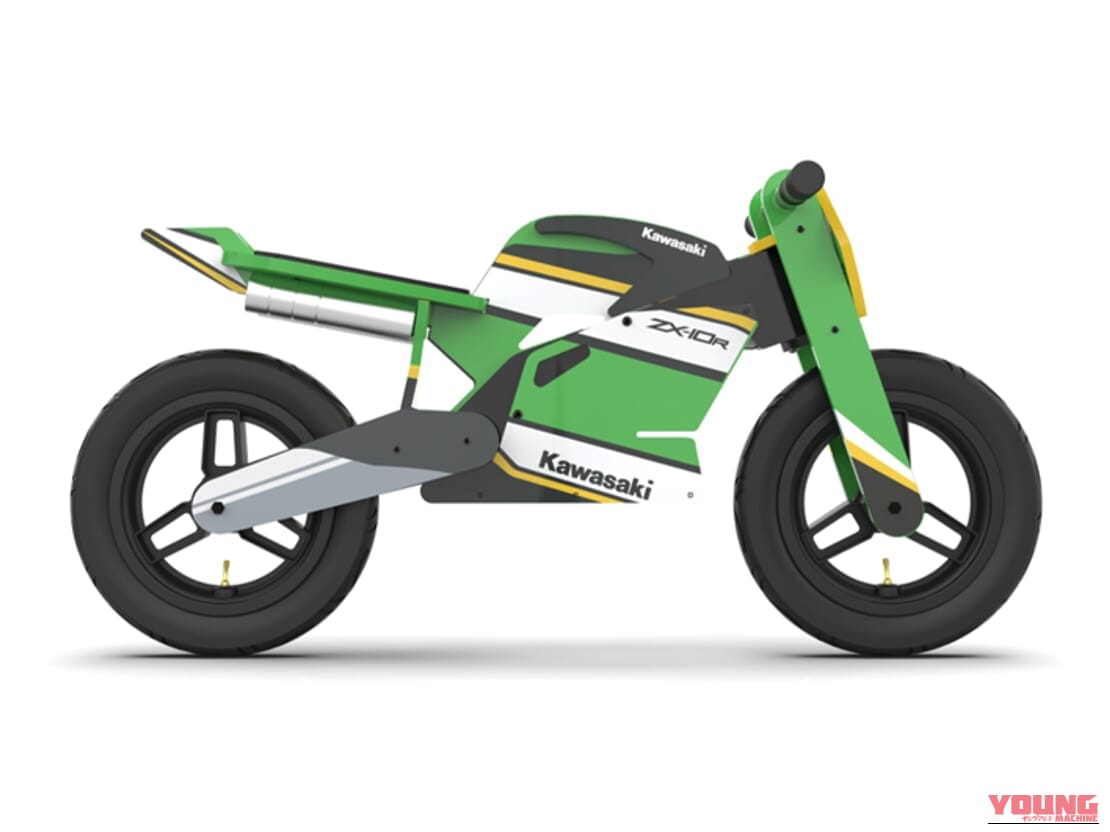 KAWASAKI 子供用木製バランスバイクNinja ZX-10R｜ハングオンの英才教育!? 未来のチャンピオンを育てる”はじめてのKawasaki”。「子供用木製Ninja ZX-10R」が期間限定で登場