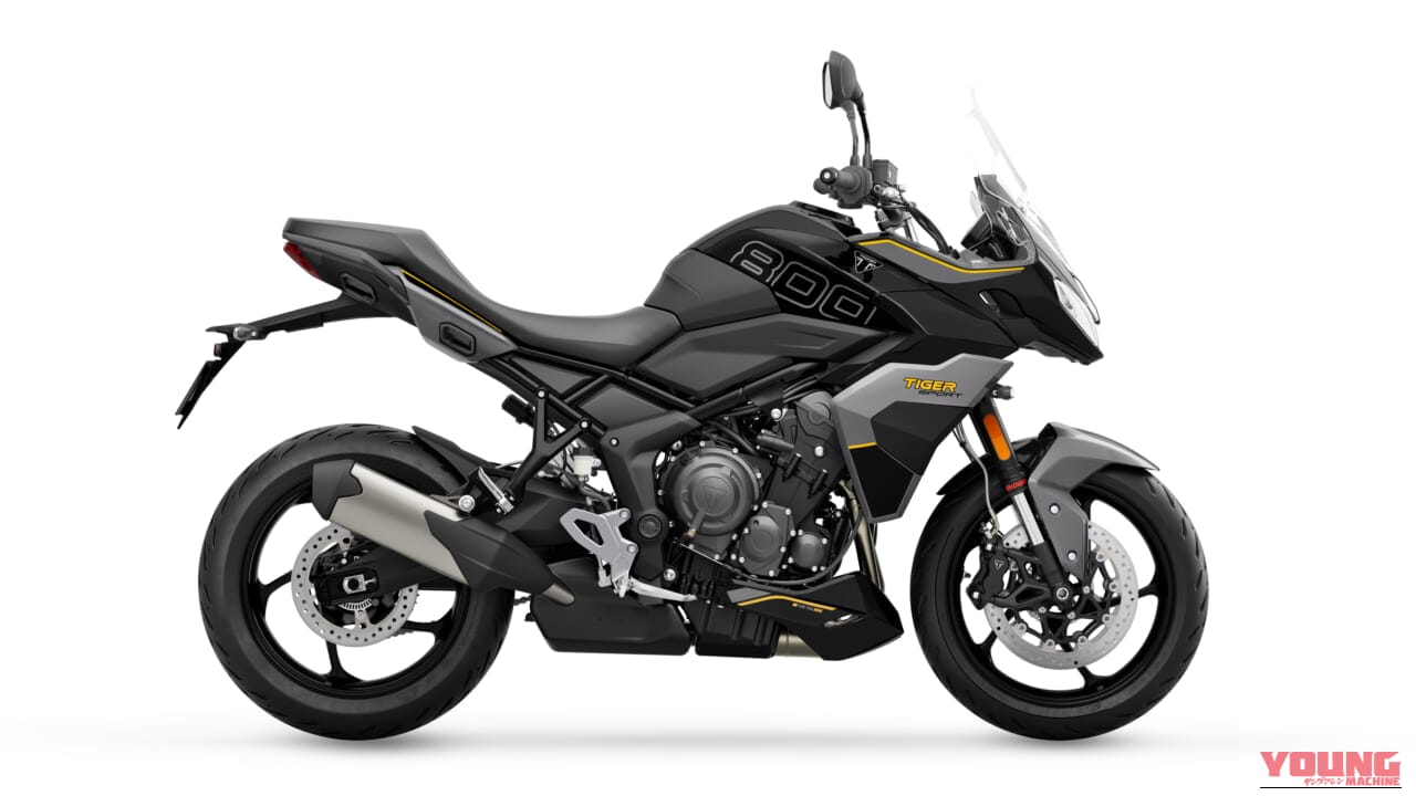 Triumph Tiger Sport 800｜鮮烈なコントラストに惚れる。視線を奪う、トライアンフの2027年モデルの新色が魅せる英国流のエレガンス【輸入バイク新型】
