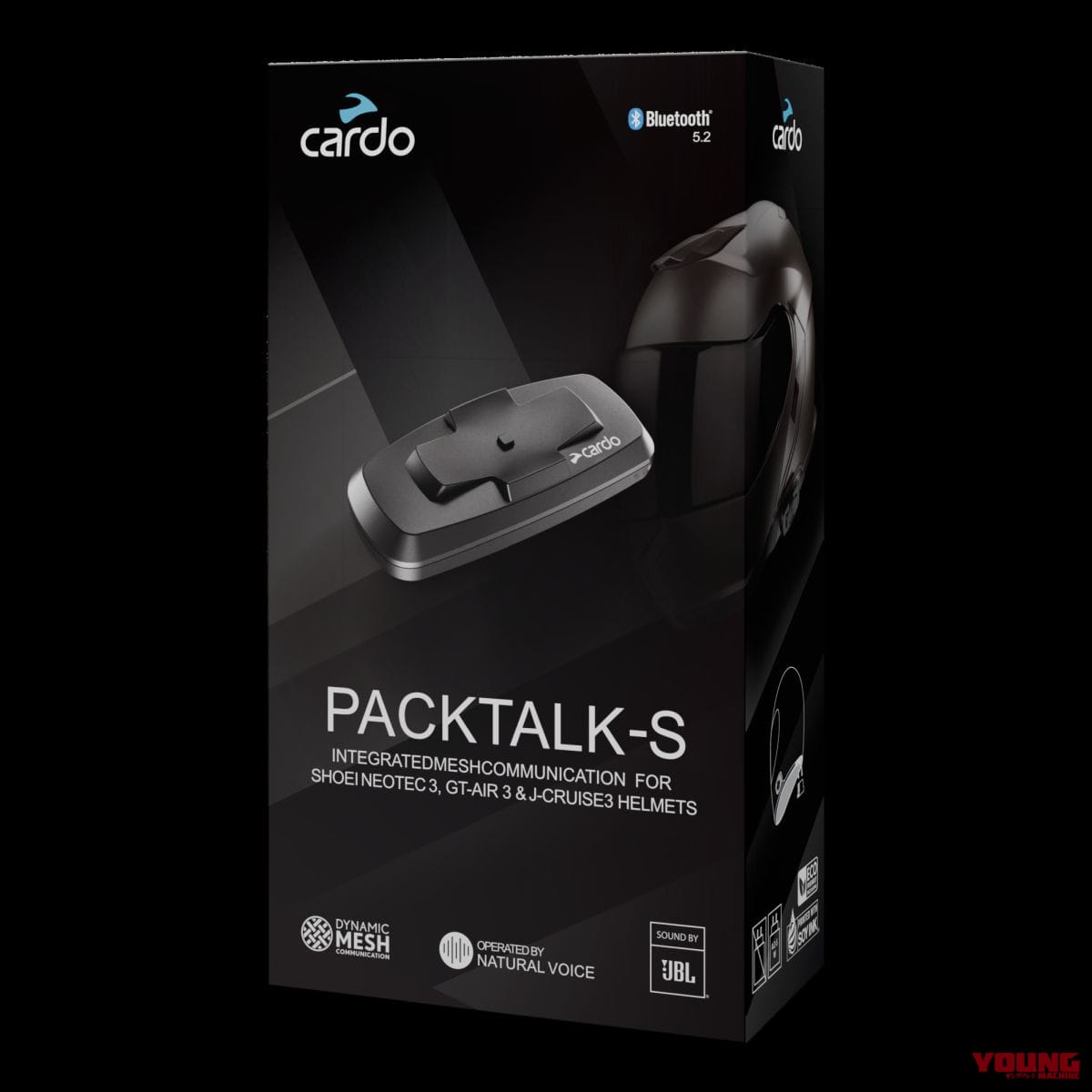 CARDO PACKTALK-S｜SHOEIの3種ヘルメットに完全一体化。最大15人のメッシュ通信とJBLサウンドをシームレスに内蔵した、カルドの新型インカム「PACKTALK-S」が登場