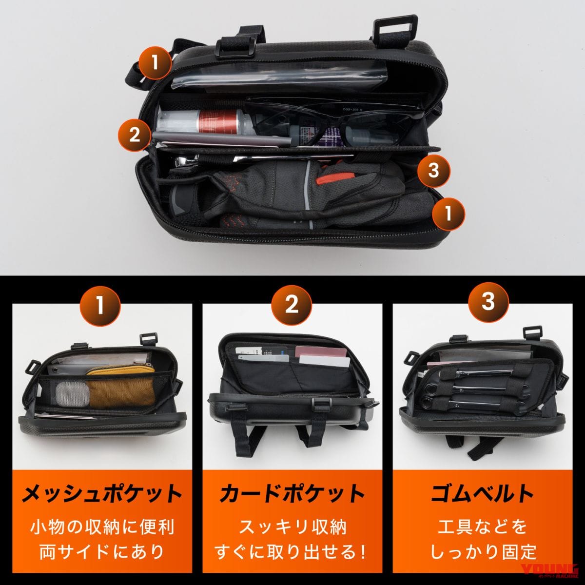 CRAFTWORKS レブル専用 エンジンサイドバッグ|工具やスマホをスマートに収納。グローブのまま開閉できる、レブル250/500&CL250/500専用ハードシェルエンジンサイドバッグ登場