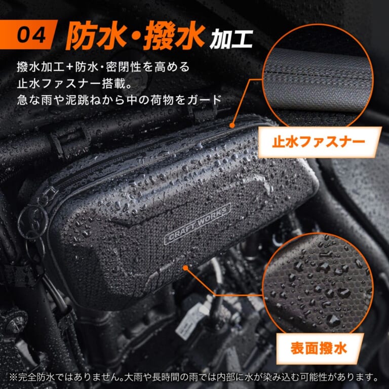 CRAFTWORKS レブル専用 エンジンサイドバッグ|工具やスマホをスマートに収納。グローブのまま開閉できる、レブル250/500&CL250/500専用ハードシェルエンジンサイドバッグ登場