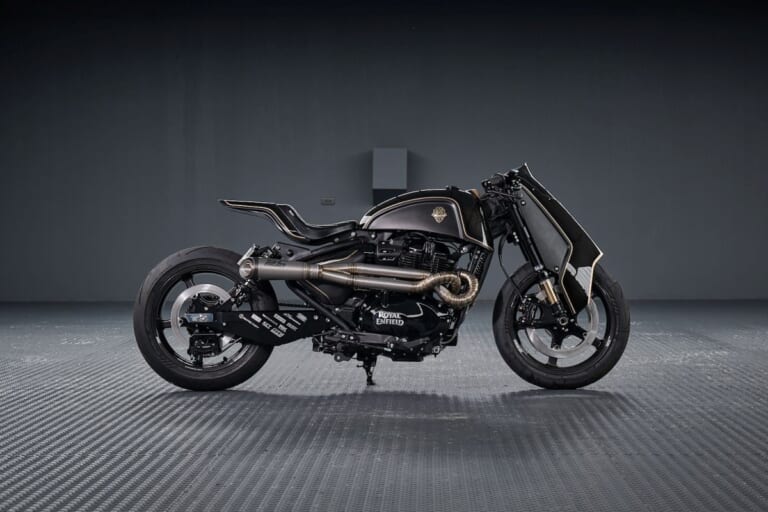 RoughCrafts CaliberRoyale|【日本限定5台】135万6300円で手にする極上の職人技。黒と金で彩られたロイヤルエンフィールド「ショットガン650」ラフ・クラフツ仕様が抽選販売へ
