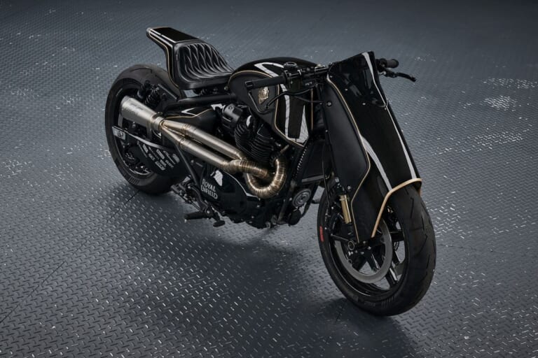 RoughCrafts CaliberRoyale|【日本限定5台】135万6300円で手にする極上の職人技。黒と金で彩られたロイヤルエンフィールド「ショットガン650」ラフ・クラフツ仕様が抽選販売へ