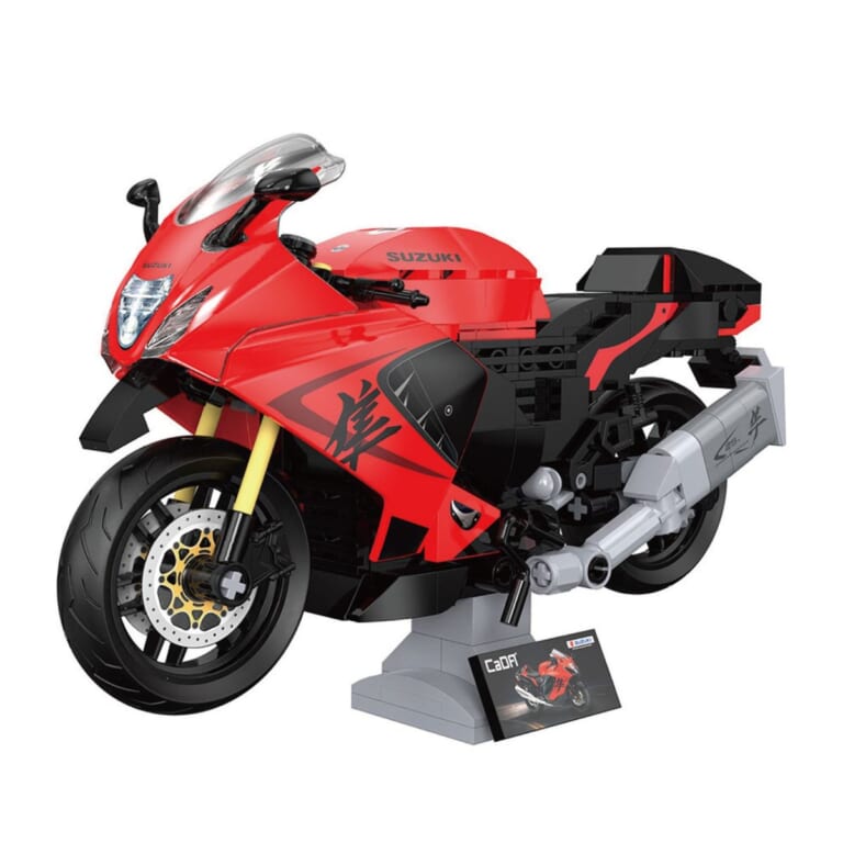CaDA SUZUKI Hayabusa C62051W｜全長17.9cmに宿る圧倒的フォルム、時速300km超のロマンをその手に。実車の魅力を凝縮した「隼」の1/12スケールブロックが登場