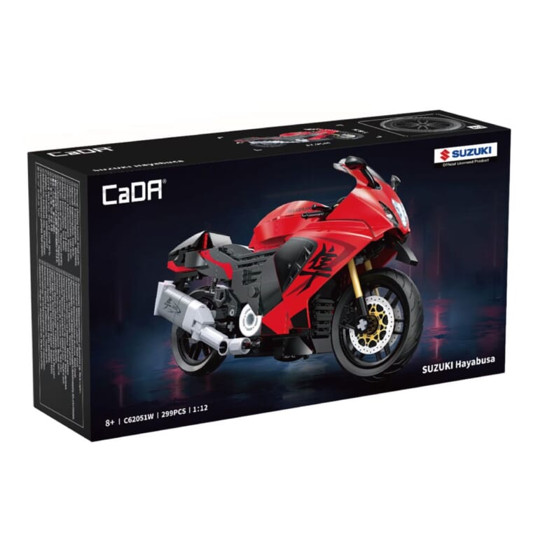 CaDA SUZUKI Hayabusa C62051W|全長17.9cmに宿る圧倒的フォルム、時速300km超のロマンをその手に。実車の魅力を凝縮した「隼」の1/12スケールブロックが登場