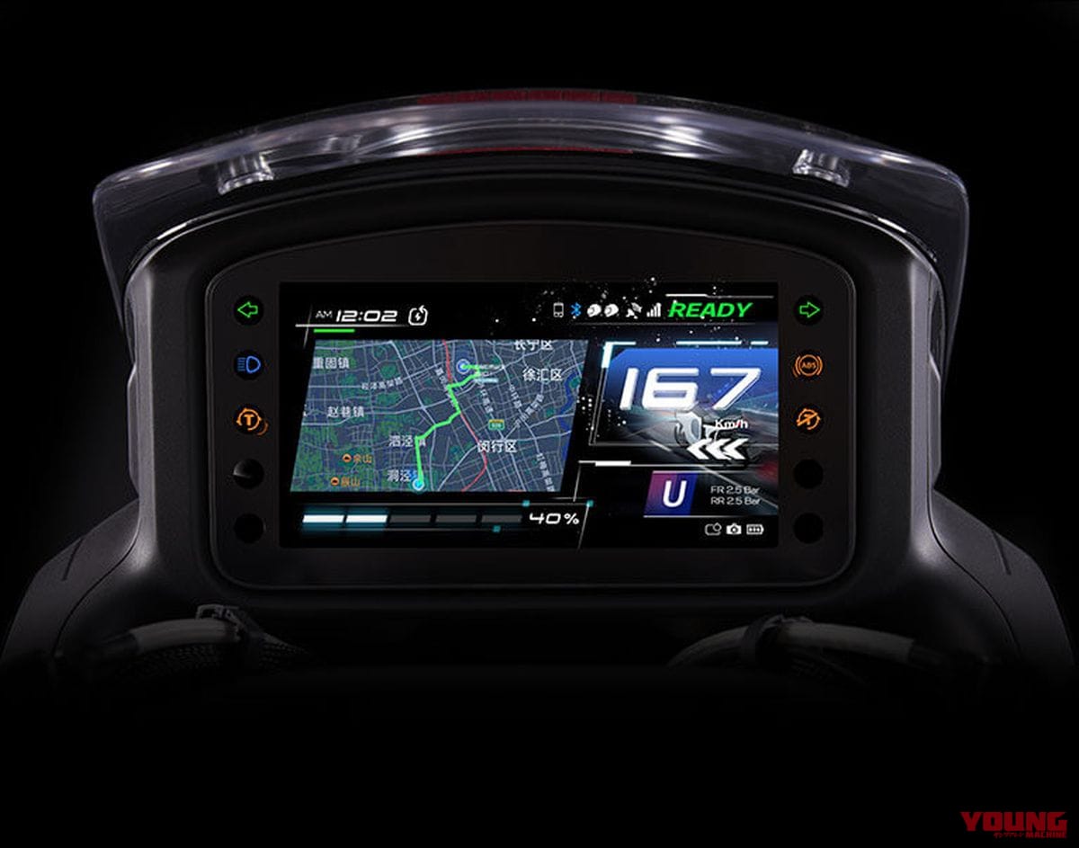 Wuyang-Honda E-VO|15.8kWの猛烈パワーとカメラ連携の融合! 街乗りからサーキット走行までこなす、中国ホンダの万能電動カフェレーサーが2026年モデルにアップデート【海外】