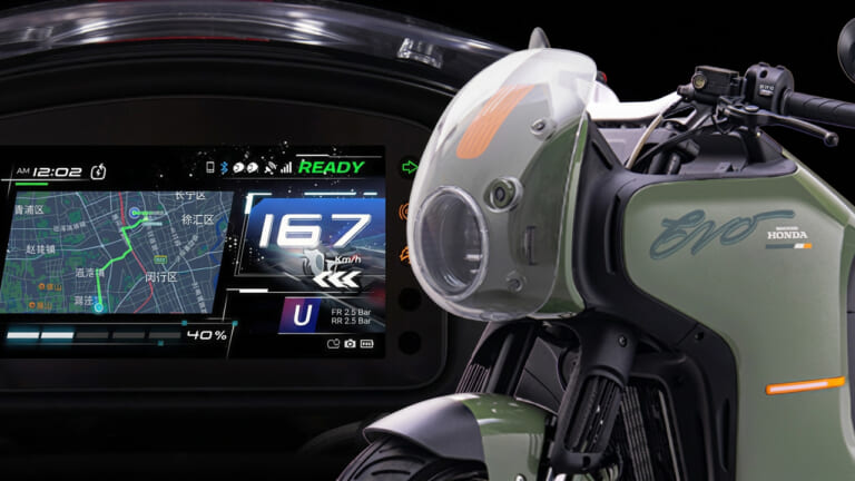 15.8kWの猛烈パワーとカメラ連携の融合! 街乗りからサーキット走行までこなす、中国ホンダの万能電動カフェレーサーが2026年モデルにアップデート【海外】