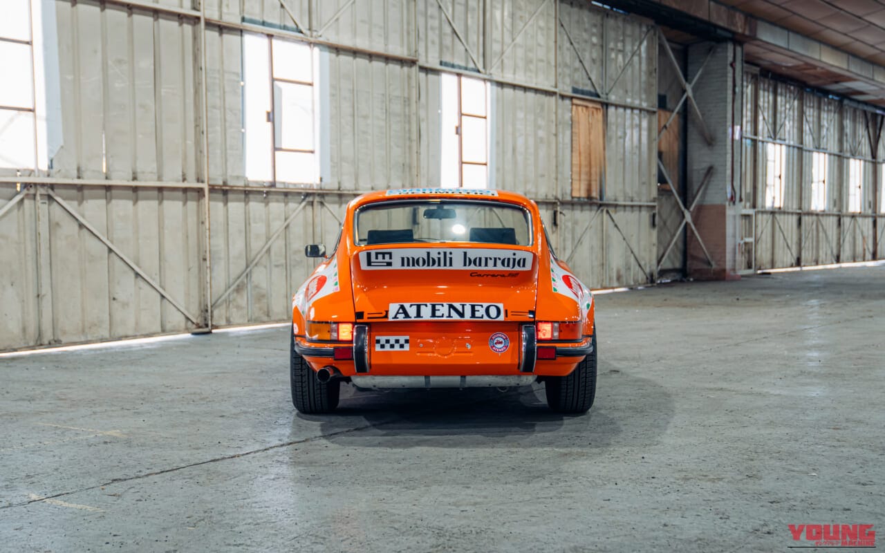 1973年製ポルシェ911カレラ RS 2.7 ツーリングのリア｜「オリジナルを保っているのは珍しい…」50年以上前のクルマとは思えないコンディション。エアコンもパワーウィンドウもそのまま！ 伝説の名車［ポルシェ 911カレラ RS2.7］