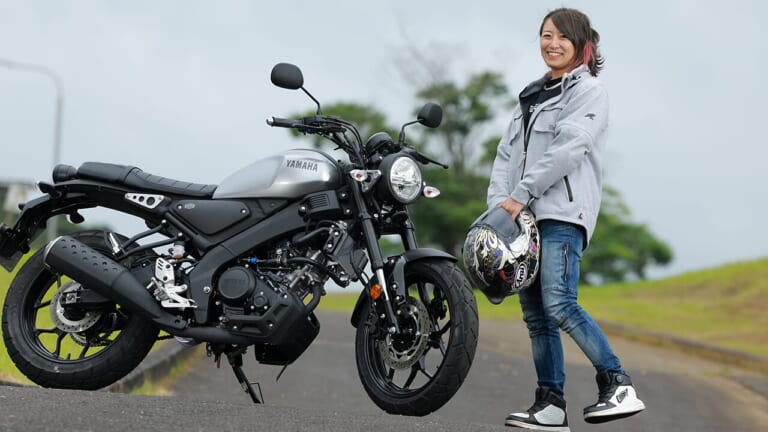 【100㎞/h程度の実用域で十分な加速性能】ヤマハXSR155を全日本ライダー岡崎静夏が試乗インプレッション