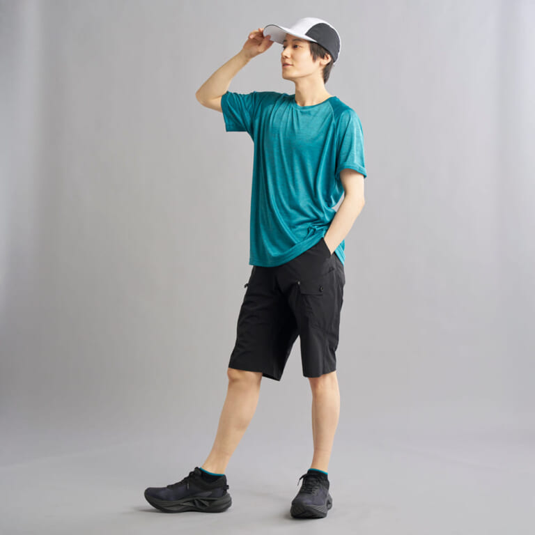 WORKMAN マッピングラグラン半袖Tシャツ｜汗をかいても即ドライで、メッシュジャケットを活かす。ワークマンの「激涼インナー」4種で、まだまだ厳しい残暑のツーリングをどこまでも快適に