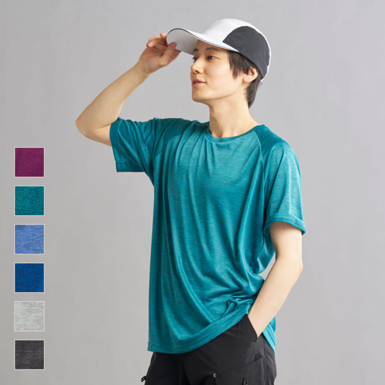 WORKMAN マッピングラグラン半袖Tシャツ｜汗をかいても即ドライで、メッシュジャケットを活かす。ワークマンの「激涼インナー」4種で、まだまだ厳しい残暑のツーリングをどこまでも快適に