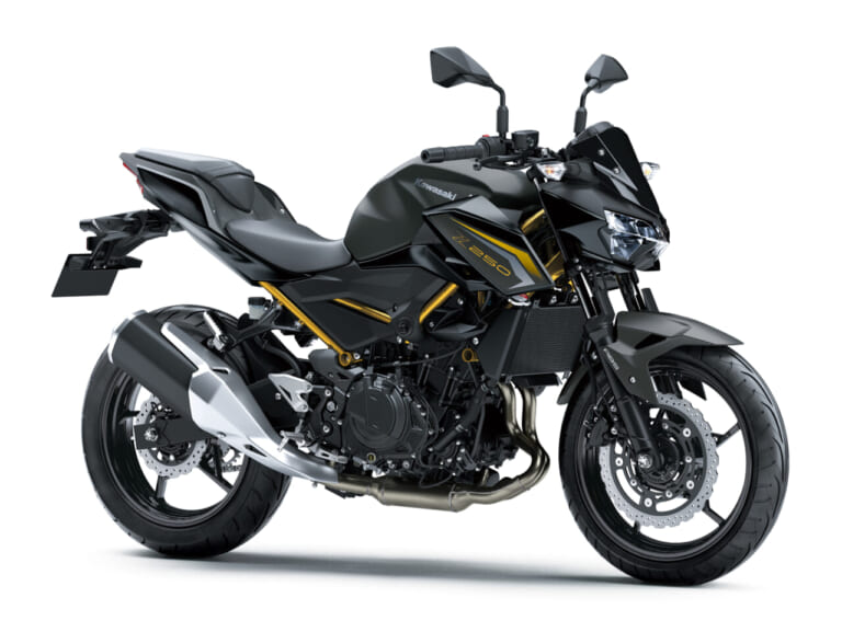 Kawasaki Z250｜【黄金の骨格】カワサキ Z250 2027年モデルが9/5に発売決定! 高級感を極めたツートーンとグラフィック刷新を遂げた本格250ccスポーツだ