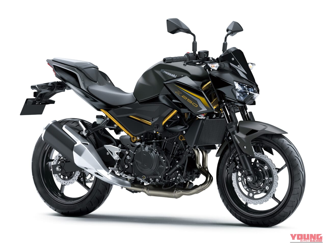 |【黄金の骨格】カワサキ Z250 2027年モデルが9/5に発売決定! 高級感を極めたツートーンとグラフィック刷新を遂げた本格250ccスポーツだ