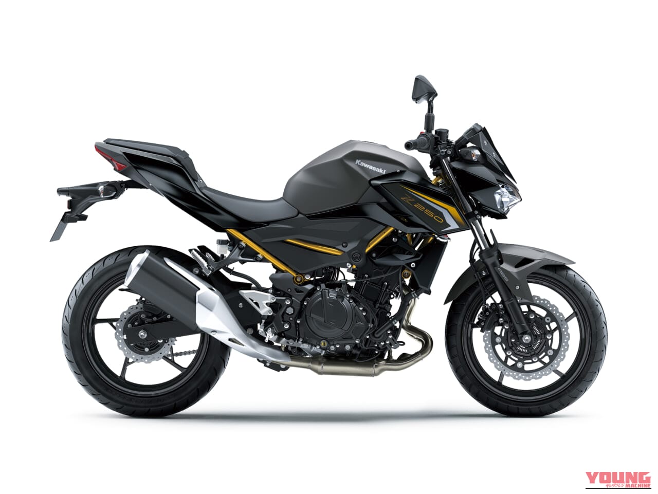 |【黄金の骨格】カワサキ Z250 2027年モデルが9/5に発売決定! 高級感を極めたツートーンとグラフィック刷新を遂げた本格250ccスポーツだ