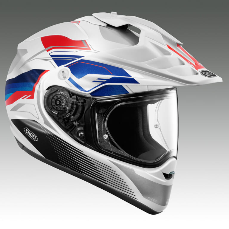 HORNET ADV RECOIL (RED/BLUE)｜【SHOEI HORNET ADV】アドベンチャーヘルメット「リコイル」に新色4色が追加！2026年11月発売、トリコロールも