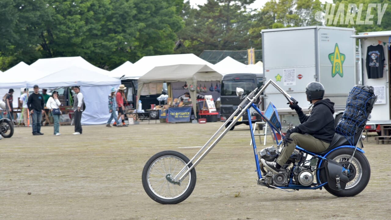 キャンプ会場は近所の公園!?。街中開催は、ハーレー乗り以外にも高評価だった<COYOTE CAMP MEETING 20th>