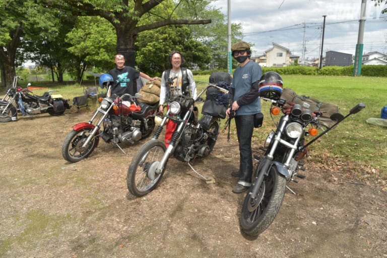 遠藤自動車|コヨーテキャンプミーティング20th|キャンプ会場は近所の公園!?。街中開催は、ハーレー乗り以外にも高評価だった<COYOTE CAMP MEETING 20th>