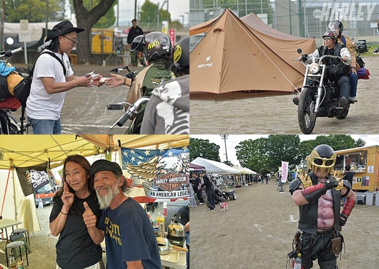 遠藤自動車|コヨーテキャンプミーティング20th|キャンプ会場は近所の公園!?。街中開催は、ハーレー乗り以外にも高評価だった<COYOTE CAMP MEETING 20th>