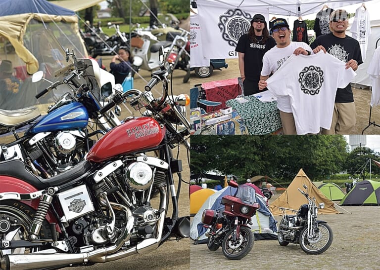 遠藤自動車|コヨーテキャンプミーティング20th|キャンプ会場は近所の公園!?。街中開催は、ハーレー乗り以外にも高評価だった<COYOTE CAMP MEETING 20th>