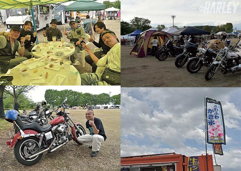 遠藤自動車|コヨーテキャンプミーティング20th|キャンプ会場は近所の公園!?。街中開催は、ハーレー乗り以外にも高評価だった<COYOTE CAMP MEETING 20th>