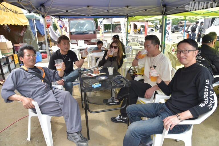 遠藤自動車|コヨーテキャンプミーティング20th|キャンプ会場は近所の公園!?。街中開催は、ハーレー乗り以外にも高評価だった<COYOTE CAMP MEETING 20th>