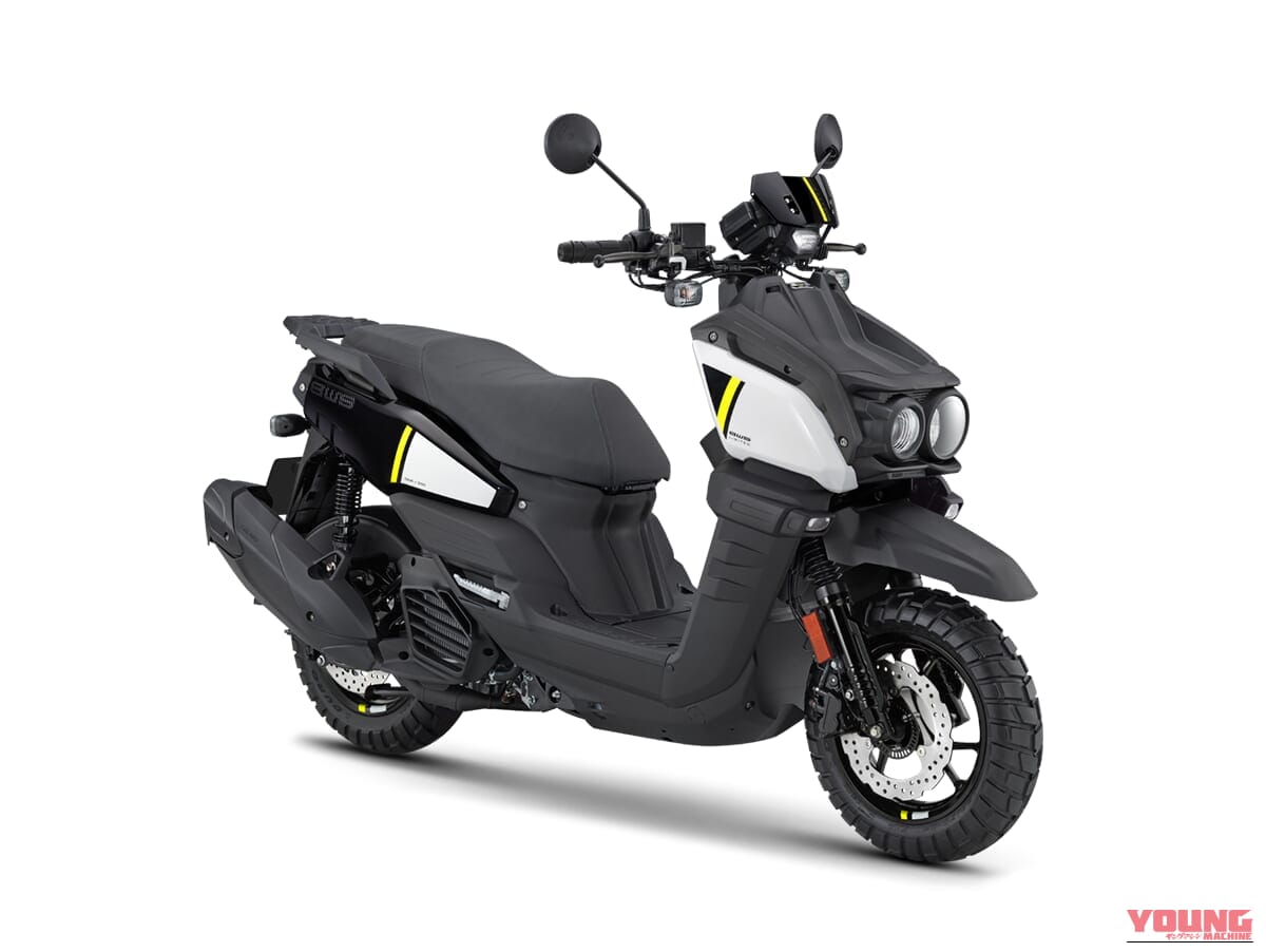 YAMAHA BW'S｜タフなブロックタイヤ125ccに城跡グラフィックを融合。特別シールドとスエード調シートを備えた台湾ヤマハ「BW’S」特別限定車が登場【海外】