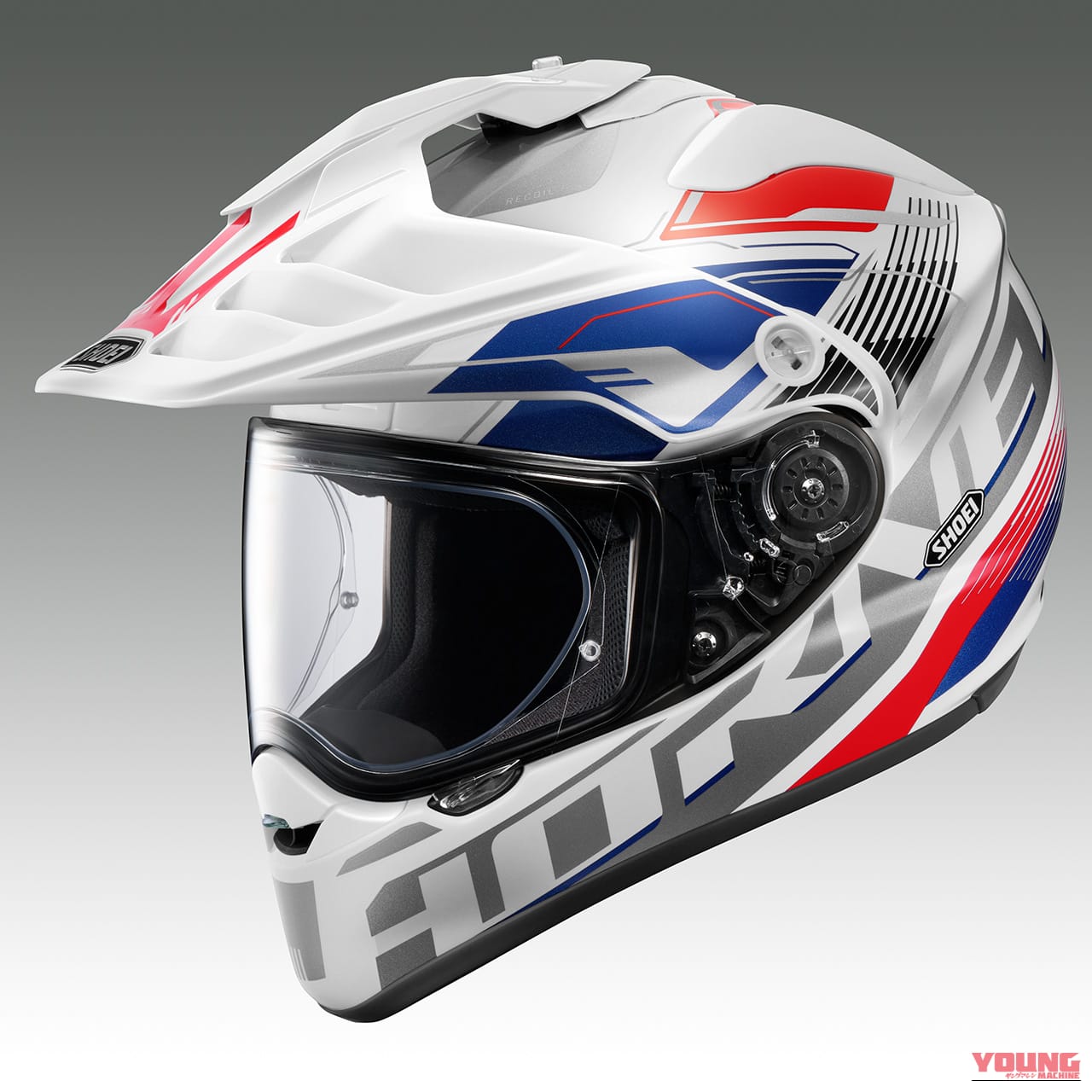 HORNET ADV RECOIL (RED/BLUE)｜【SHOEI HORNET ADV】アドベンチャーヘルメット「リコイル」に新色4色が追加！2026年11月発売、トリコロールも