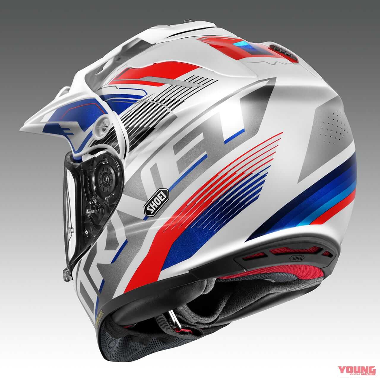 HORNET ADV RECOIL (RED/BLUE)｜【SHOEI HORNET ADV】アドベンチャーヘルメット「リコイル」に新色4色が追加！2026年11月発売、トリコロールも