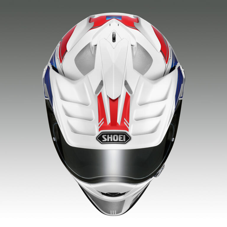 HORNET ADV RECOIL (RED/BLUE)|【SHOEI HORNET ADV】アドベンチャーヘルメット「リコイル」に新色4色が追加!2026年11月発売、トリコロールも