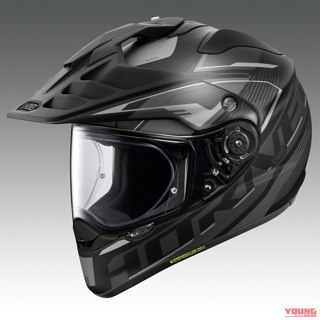 HORNET ADV RECOIL (BLACK/SILVER Mat Color)|【SHOEI HORNET ADV】アドベンチャーヘルメット「リコイル」に新色4色が追加!2026年11月発売、トリコロールも