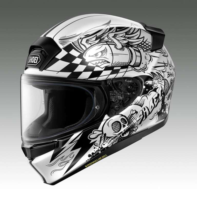 Z-9 KABOOM (BLACK/WHITE)|【SHOEI Z-9】アメコミ風のポップな爆発グラフィック!新作フルフェイス『Z-9 KABOOM(カブーン)』が11月発売