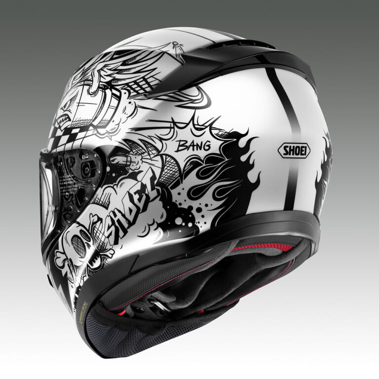 Z-9 KABOOM (BLACK/WHITE)|【SHOEI Z-9】アメコミ風のポップな爆発グラフィック!新作フルフェイス『Z-9 KABOOM(カブーン)』が11月発売