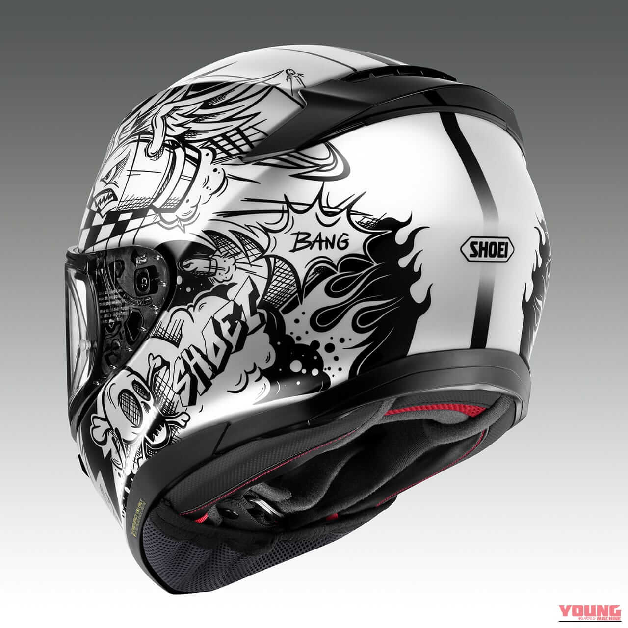 Z-9 KABOOM (BLACK/WHITE)｜【SHOEI Z-9】アメコミ風のポップな爆発グラフィック！新作フルフェイス『Z-9 KABOOM（カブーン）』が11月発売