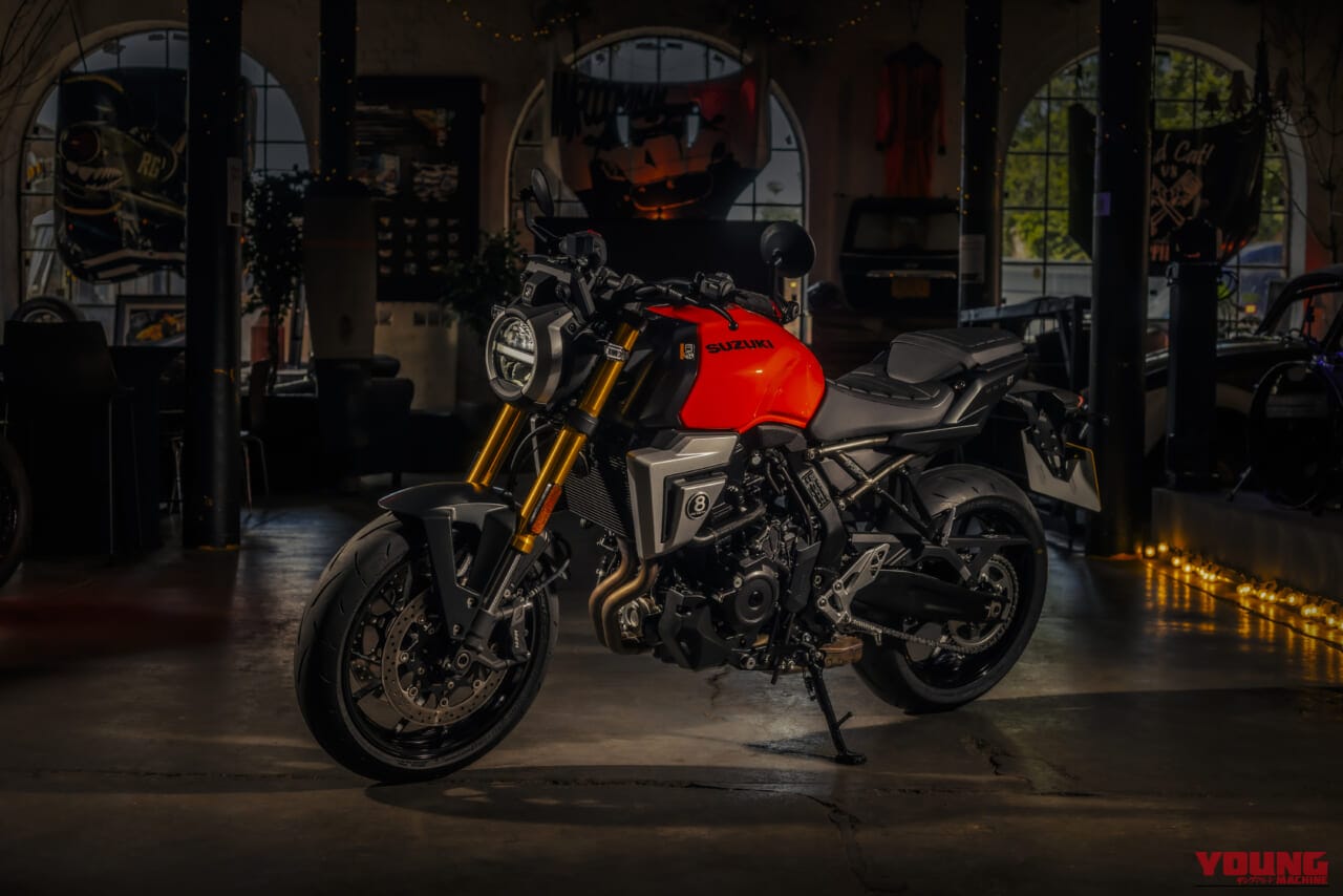 SUZUKI GSX-8T|隼オレンジに赤ベコ! 270度ツインの極上鼓動感はそのままにスズキのネオクラシックスポーツ「GSX-8T/GSX-8TT」に新色が追加【海外】