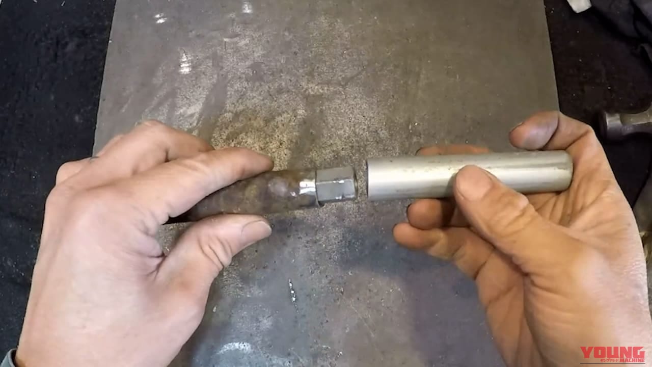 【DIY溶接】サビで穴が空いても諦めない! 高ナットを芯金に使った強度抜群のバイクパーツDIY修復法｜【DIY溶接】サビで穴が空いても諦めない! 高ナットを芯金に使った強度抜群のバイクパーツDIY修復法「サイドスタンド編」