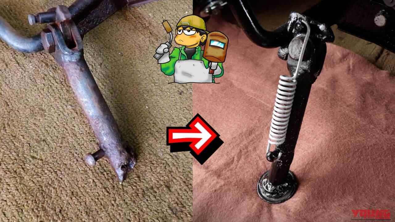 【DIY溶接】サビで穴が空いても諦めない! 高ナットを芯金に使った強度抜群のバイクパーツDIY修復法「サイドスタンド編」